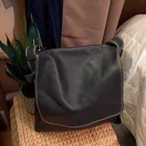 Marc Jacobs Dark Leather Messenger Bag